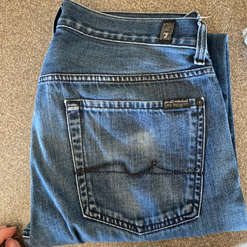 7 For All Mankind 32x34 Blue Jeans